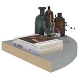 Floating Corner Shelves 4 pcs Grey 35x35x3.8 cm MDF 323924