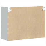 Kitchen Wall Cabinet with Glass Door Kalmar Concrete Grey Engineered Wood 853611