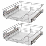 Pull-Out Wire Baskets 2 pcs Silver 500 mm 50480
