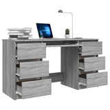 Writing Desk Grey Sonoma 140x50x77 cm Engineered Wood 815439