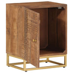 ZNTS Bedside Cabinet 40x30x50 cm Solid Wood Mango and Iron 371994