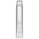 Arched Gabion Baskets 2 pcs 400x50x220/240 cm Galvanised Iron 3147074
