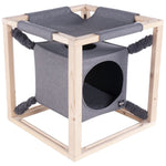 ZNTS Quapas! Cat Bed with Hammock Catcube Grey M 54x54x54 cm 432081