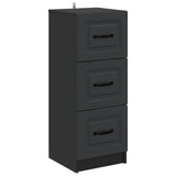 Drawer Cabinet Black 33 x 34.5 x 87 cm Engineered Wood 895766