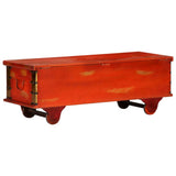 Storage Box Red 110x40x40 cm Solid Acacia Wood 247669