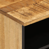 TV Cabinet 100x34x46 cm Solid Wood Rough Mango 377514