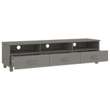 TV Cabinet HAMAR Light Grey 158x40x40 cm Solid Wood Pine 340475
