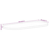 Table Top 80x40x3.8 cm Oval Solid Wood Mango 370132