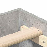 Bed Frame No Mattress Concrete Grey 200x200 cm Engineered Wood 3328702