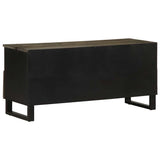 TV Cabinet Black 100x33x46 cm Solid Wood Mango 4017702