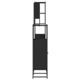4 Piece Bathroom Furniture Set Black Engineered Wood 3214705