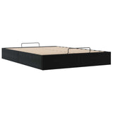 Ottoman Bed Frame Black Queen Size Velvet 3403076