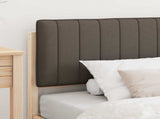 Bed Frame with Upholstered Headboard Taupe 100 x 200 cm 878072
