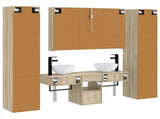 Bathroom Furniture Set 6 pcs Sonoma Oak 3407185