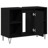 Bathroom Cabinet Black 80 x 33 x 60 cm Engineered Wood 873897
