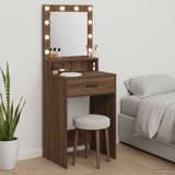 Dressing Table Brown Oak 50 x 41 x 135 cm Engineered Wood 865097