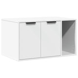 Cat Litter Box Enclosure White 80x50x45 cm Engineered Wood 857733