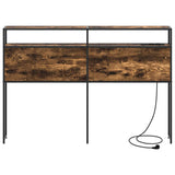 Storage Headboard with Shelf Smoked oak 120 cm Engineered wood 859742