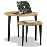 Coffee Table Set 2 Pieces Natural Jute 244218