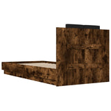 Bed Frame Smoked Oak Engineered wood, Plywood Single Bed Frame 3210028