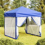 ZNTS Folding Party Tent with Sidewalls Blue 2x2 m 93507