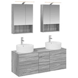Bathroom Furniture Set 5 pcs Grey Sonoma 3406924