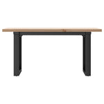 ZNTS Coffee Table O-Frame 100x50x45.5 cm Solid Wood Pine and Steel 3282732