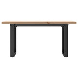 Coffee Table O-Frame 100x50x45.5 cm Solid Wood Pine and Steel 3282732