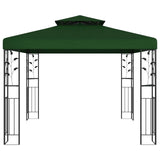 Gazebo 3 x 3 x 2.68 m Green Polyester and Steel 42030526