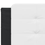 Bed Frame with LED without Mattress "Zadar" White and Black 160x200 cm 3214123