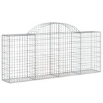 Arched Gabion Baskets 10 pcs 200x30x80/100 cm Galvanised Iron 3146097
