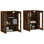 Wall Mounted Cabinets 2 pcs Smoked Oak Engineered Wood 3197934