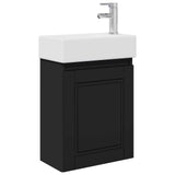 Bathroom Vanity Unit with Tap Black 45.5 x 22.5 x 84 cm 889512