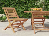 Folding Garden Chair Set of 2 Teak Solid teak wood Standard 362755