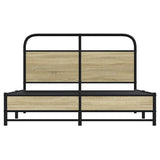 Bed Frame without Mattress 120x190 cm Small Double Sonoma Oak Engineered Wood 4100425