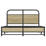 Bed Frame without Mattress 120x200 cm Sonoma Oak Engineered Wood 4100426
