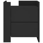 ZNTS Bedside Cabinet Black 45x50x50 cm Engineered Wood 848284