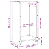 Firewood Rack White 40x30x80 cm Cold-rolled steel 864232
