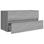 ZNTS Sink Cabinet Grey Sonoma 90x38.5x45 cm Engineered Wood 815655