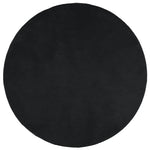 ZNTS Rug OVIEDO Short Pile Black Ø 120 cm 375567