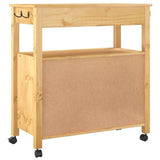 Kitchen Trolley MONZA 84x40x88.5 cm Solid Wood Pine 376106