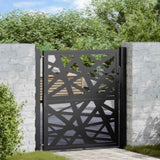 ZNTS Garden Gate Black 105x106 cm Steel Light Design 4100949