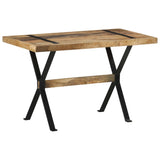 ZNTS Dining Table 120x60x76 cm Rough Mango Wood 321604