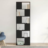 Book Cabinet/Room Divider Black Oak 60x24x186 cm 862078