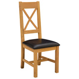 Dining Set 3 pcs Black Solid Oak Wood 3430328