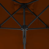 Garden Parasol with Steel Pole Terracotta 250x250x230 cm 312515