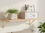 Wall Shelf Brackets 12 pcs Antique White 14.5 x 14.5 x 3 cm 42038924