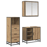 Bathroom Furniture Set 3 pcs Artisan Oak Engineered Wood 3402373