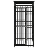 Outdoor Dog Kennel with Roof Steel 1.84 m 3097946