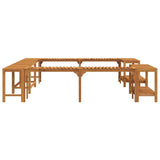 Hot Tub Surround Brown 255 x 255 x 55.5 cm Solid Acacia Wood 3334765